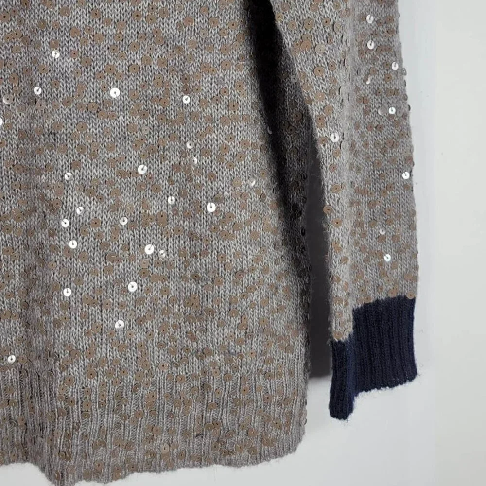 J.Crew 3/4 Sleeve Sweater With Sequins #275 Size M